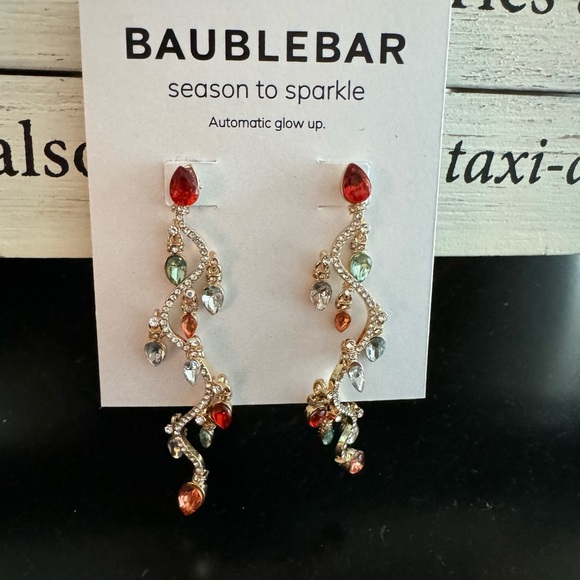 BAUBLEBAR CHRISTMAS “SEASON TO SPARKLE” RHINESTONE  STATEMENT EARRINGS - Picture 8 of 8